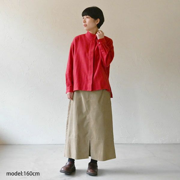 オーガニックコットン コーデュロイキリカエロングスカート