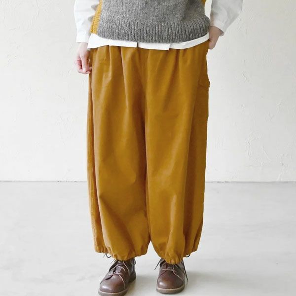 オーガニックコットン コーデュロイターバンパンツ