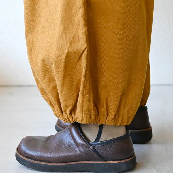 オーガニックコットン コーデュロイターバンパンツ