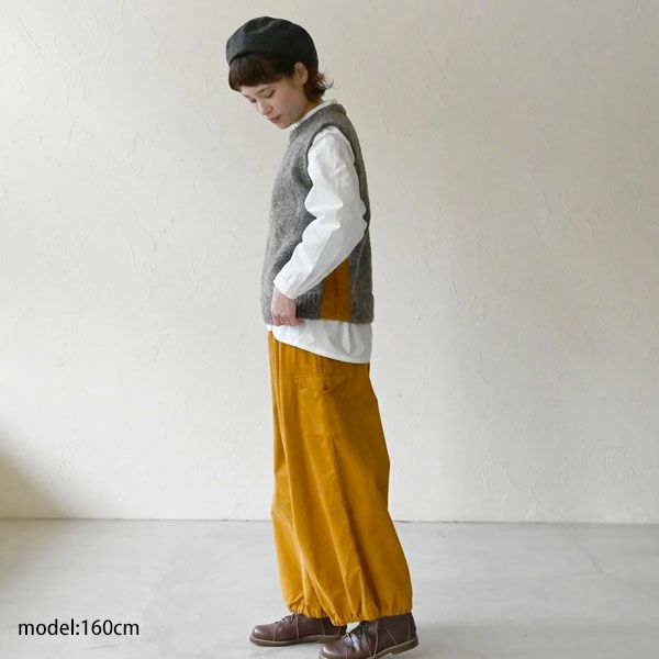 オーガニックコットン コーデュロイターバンパンツ