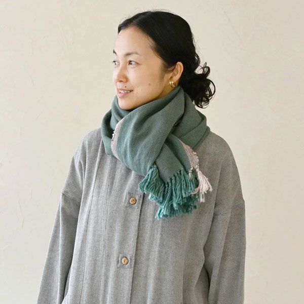オーガニックコットン モタ手織ストール