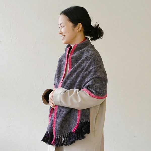 オーガニックコットン モタ手織ストール
