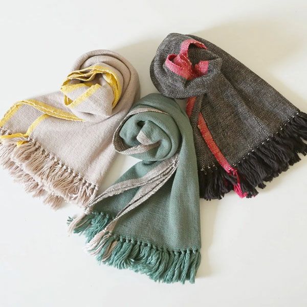オーガニックコットン モタ手織ストール