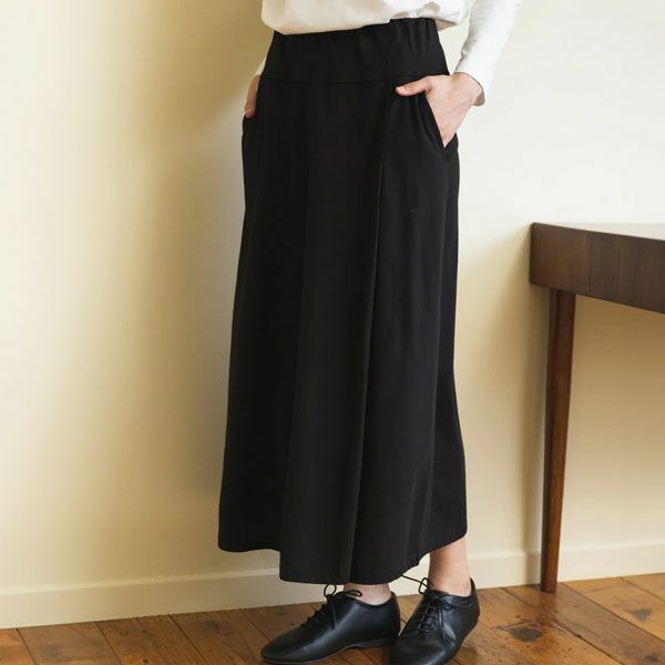 オーガニックコットン 天竺 ミディ スカート