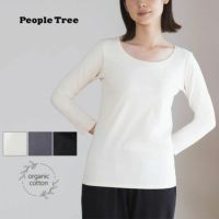 オーガニックコットン ストレッチ クルーネックトップ