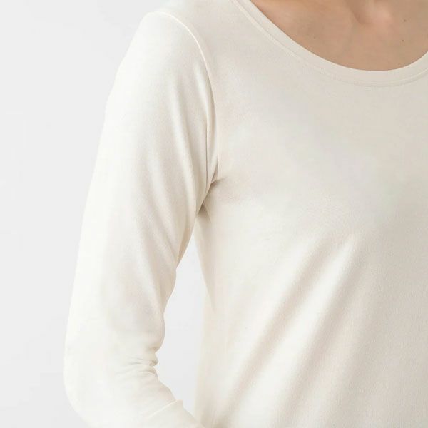 オーガニックコットン ストレッチ クルーネックトップ