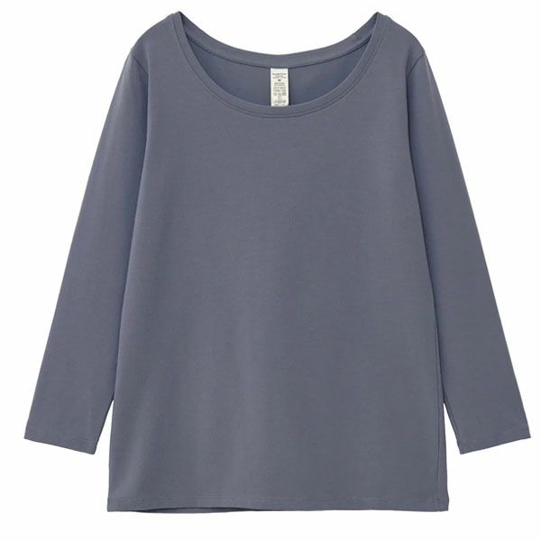 オーガニックコットン ストレッチ クルーネックトップ