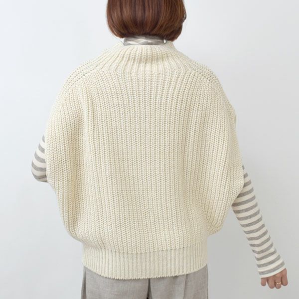 オーガニックコットン＆ウール 片畦タートルベスト