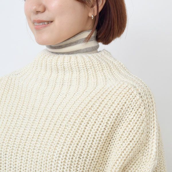 オーガニックコットン＆ウール 片畦タートルベスト