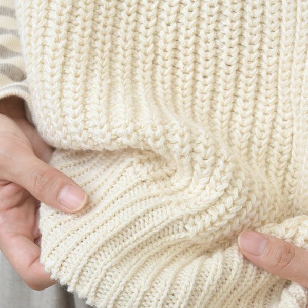 オーガニックコットン＆ウール 片畦タートルベスト