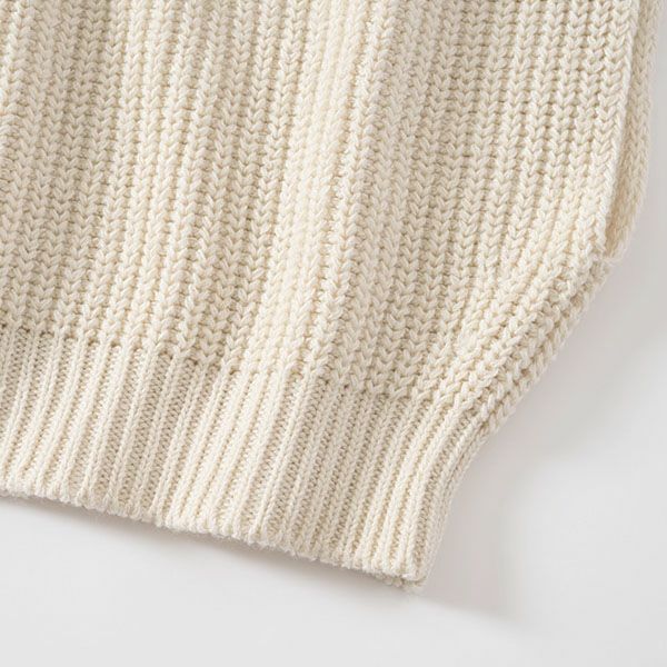 オーガニックコットン＆ウール 片畦タートルベスト