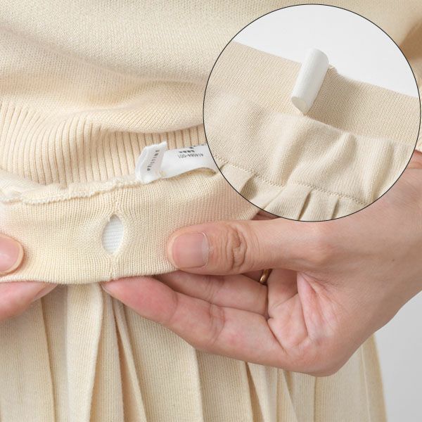 オーガニックコットン ニットプリーツスカート