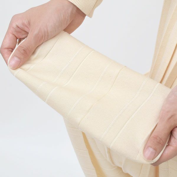 オーガニックコットン ニットプリーツスカート