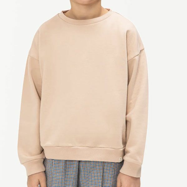 オーガニックコットン キッズ 裏起毛 クルーネックスウェットシャツ