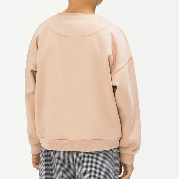 オーガニックコットン キッズ 裏起毛 クルーネックスウェットシャツ