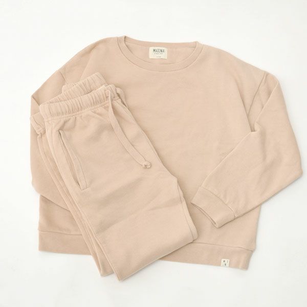 オーガニックコットン キッズ 裏起毛 クルーネックスウェットシャツ