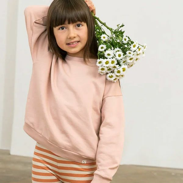 オーガニックコットン キッズ 裏起毛 クルーネックスウェットシャツ