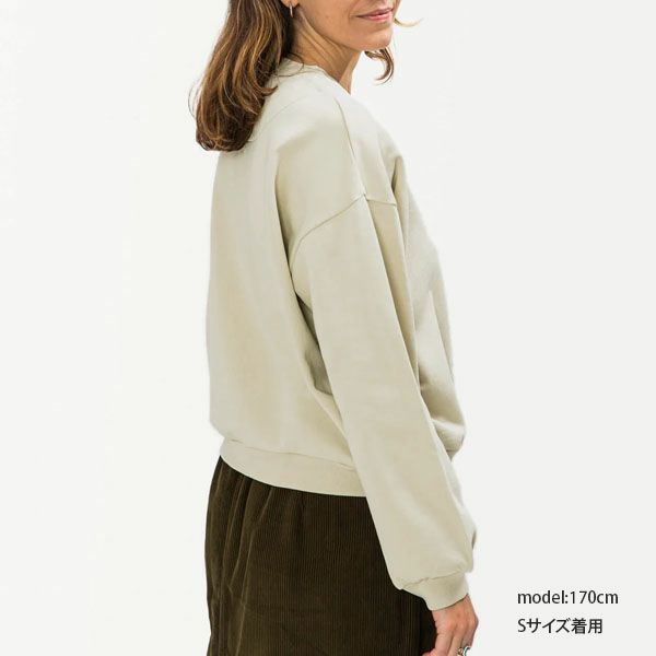 オーガニックコットン 裏起毛 ライトスウェットシャツ