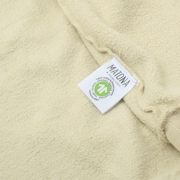 オーガニックコットン 裏起毛 ライトスウェットシャツ