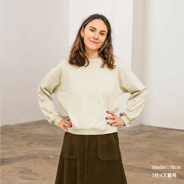 オーガニックコットン 裏起毛 ライトスウェットシャツ