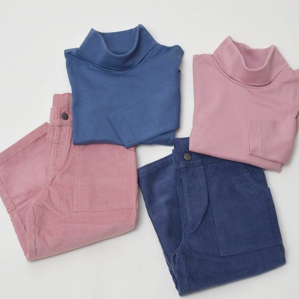 オーガニックコットン キッズ シンプル コーデュロイパンツ