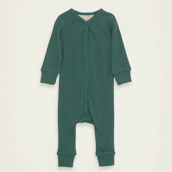 オーガニックコットン ベビー フライスカバーオール
