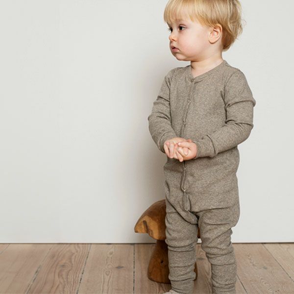 オーガニックコットン ベビー フライスカバーオール