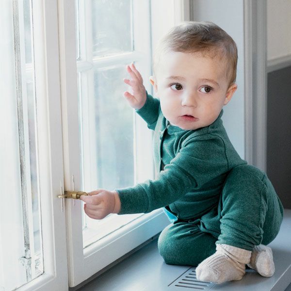 オーガニックコットン ベビー フライスカバーオール
