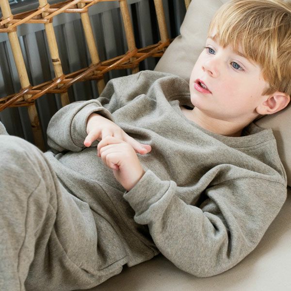 オーガニックコットン キッズ 裏起毛 スウェットシャツ