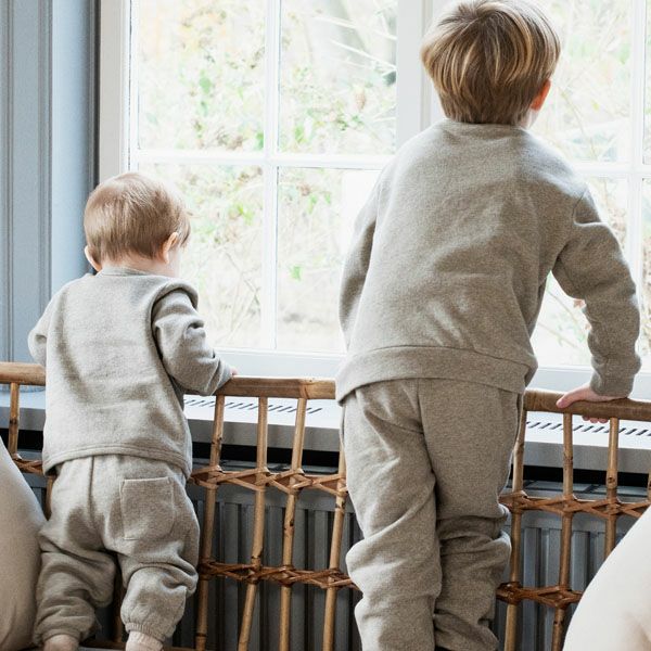 オーガニックコットン キッズ 裏起毛 スウェットパンツ