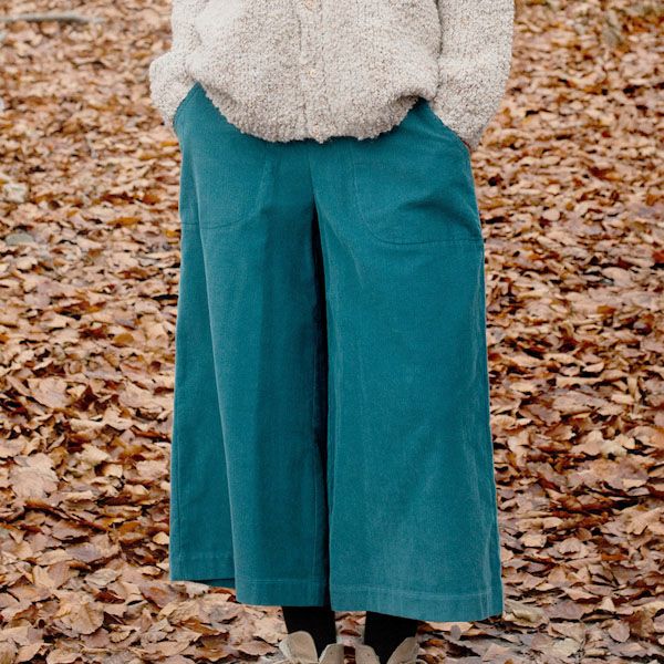 オーガニックコットン コーデュロイ キュロットパンツ