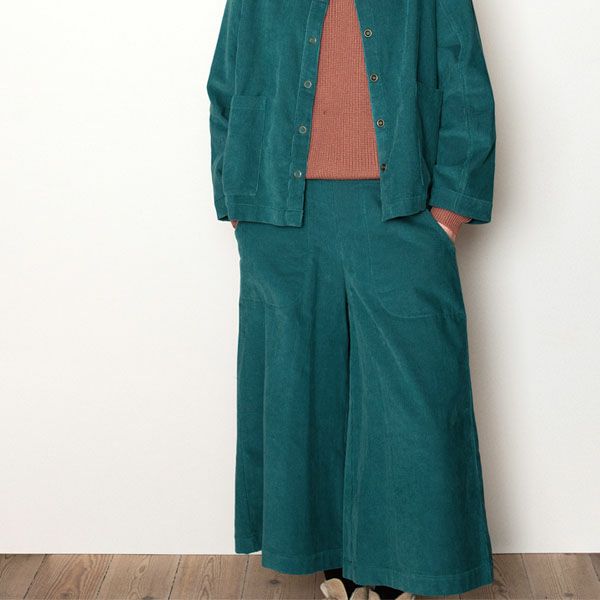 オーガニックコットン コーデュロイ キュロットパンツ