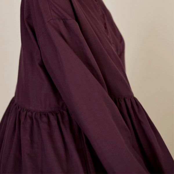 オーガニックコットン リリーガーゼ 刺繍ワンピース