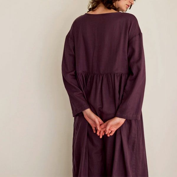 オーガニックコットン リリーガーゼ 刺繍ワンピース