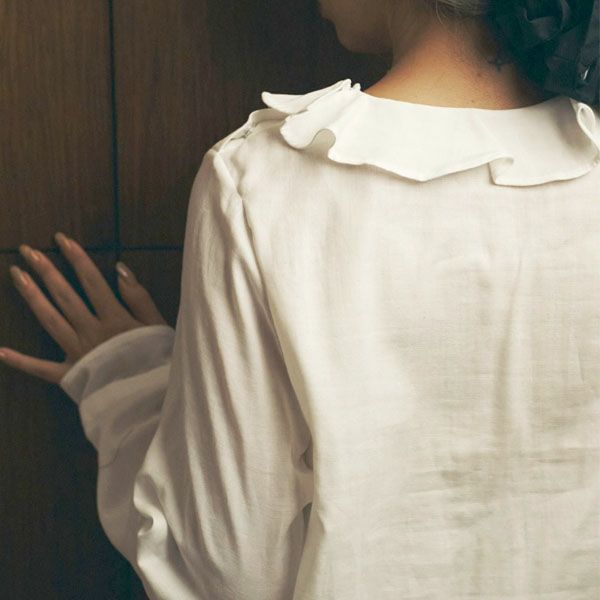 オーガニックコットン リリーガーゼ 刺繍ブラウス