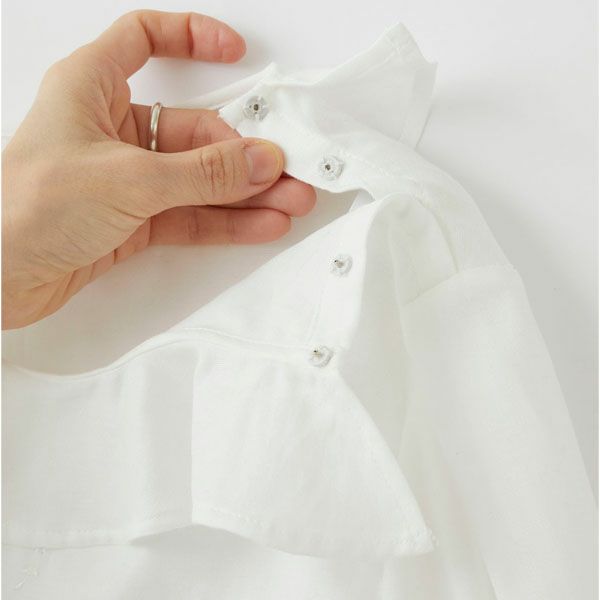 オーガニックコットン リリーガーゼ 刺繍ブラウス