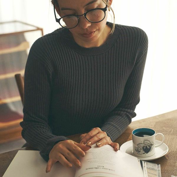 オーガニックコットン エアリー リブ フリルトップス