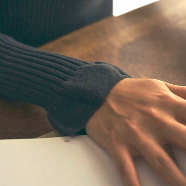 オーガニックコットン エアリー リブ フリルトップス