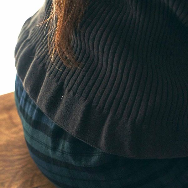 オーガニックコットン エアリー リブ フリルトップス