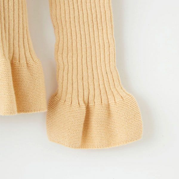 オーガニックコットン エアリー リブ フリルトップス