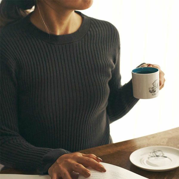 オーガニックコットン エアリー リブ フリルトップス