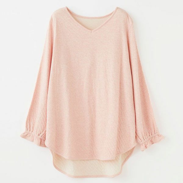 オーガニックコットン カラーリリー フリルトップス