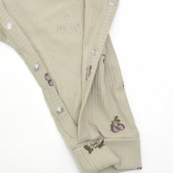 オーガニックコットン ベビー リブ カバーオール