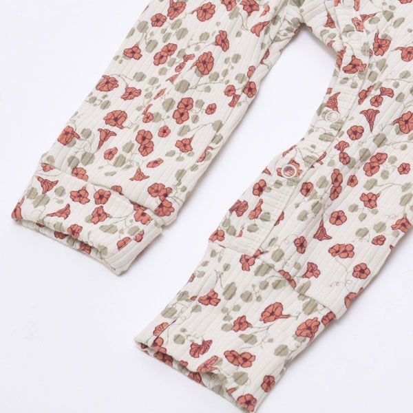 オーガニックコットン ベビー リブ カバーオール