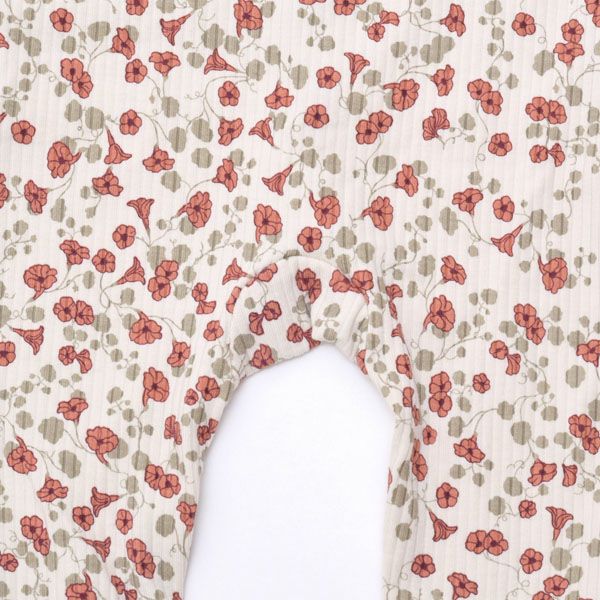 オーガニックコットン ベビー リブ カバーオール