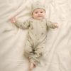 オーガニックコットン ベビー リブ カバーオール