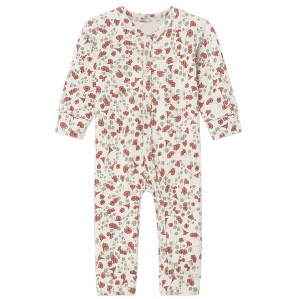 オーガニックコットン ベビー リブ カバーオール