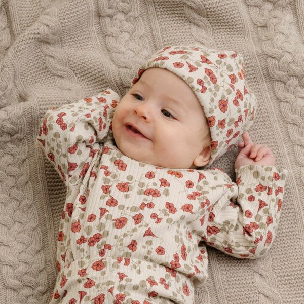 オーガニックコットン ベビー リブ ビーニー