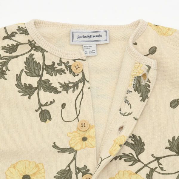 オーガニックコットン ベビー 裏起毛 スウェット カバーオールPrint