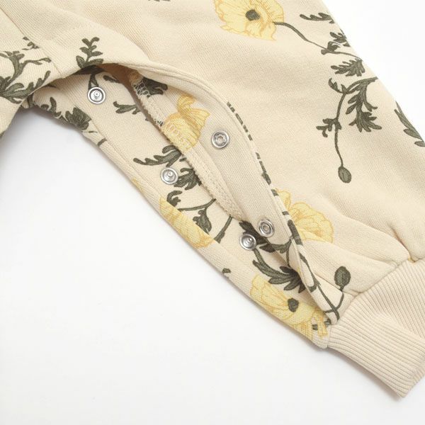 オーガニックコットン ベビー 裏起毛 スウェット カバーオールPrint